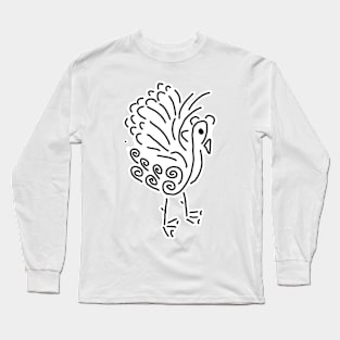 Minimal Peacock Long Sleeve T-Shirt